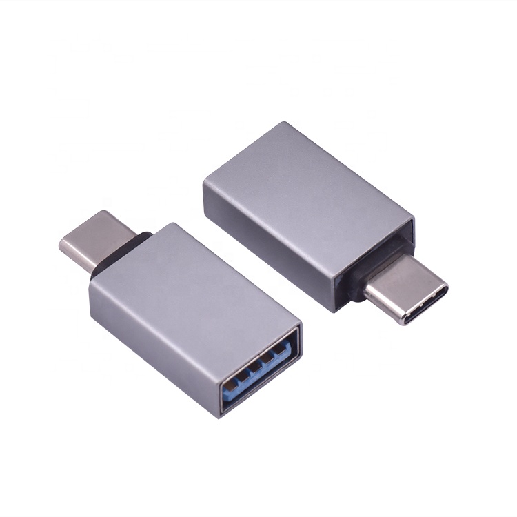 USB A zu USB C Adapter Silber