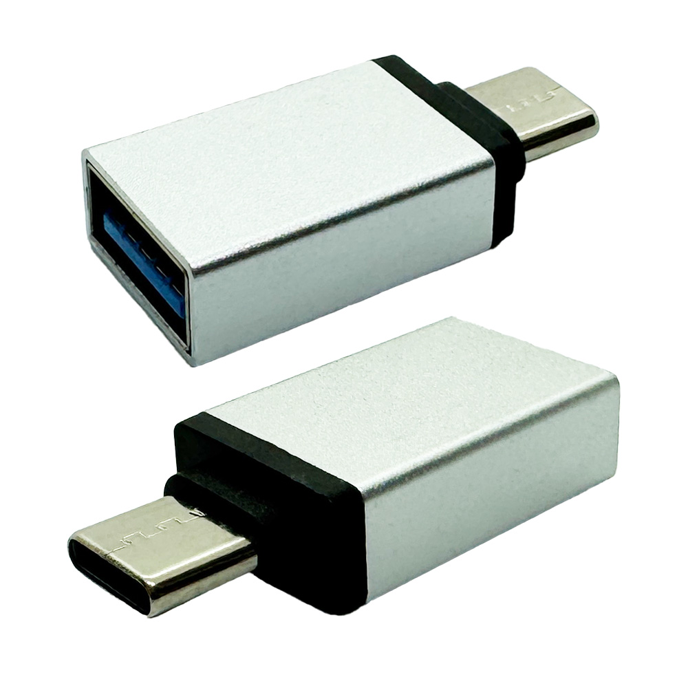 USB A zu USB C Adapter Silber